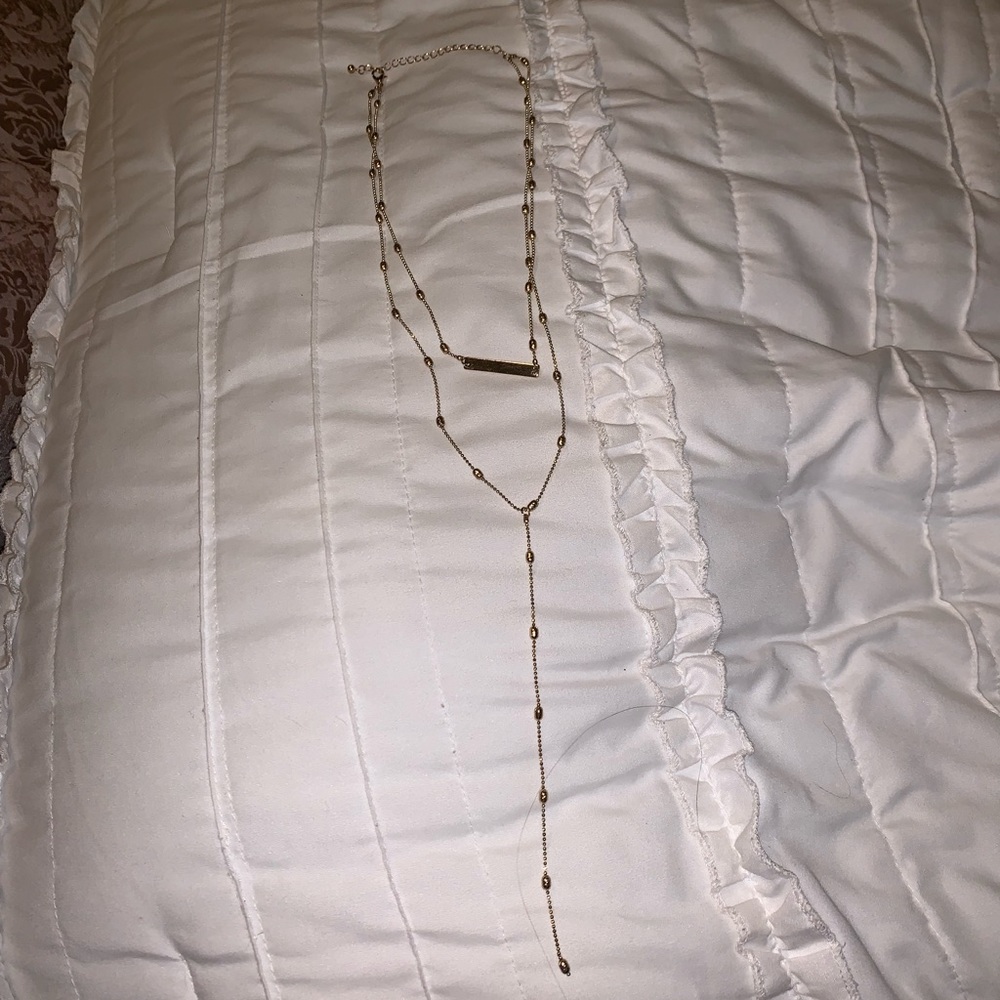 Gold double layer necklace